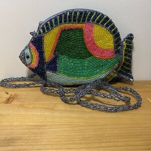 Maui by Design Beaded Fish Mini Crossbody Bag Purse